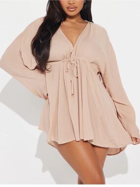 Fashion nova Beach Cover-Up Tunic in Blush